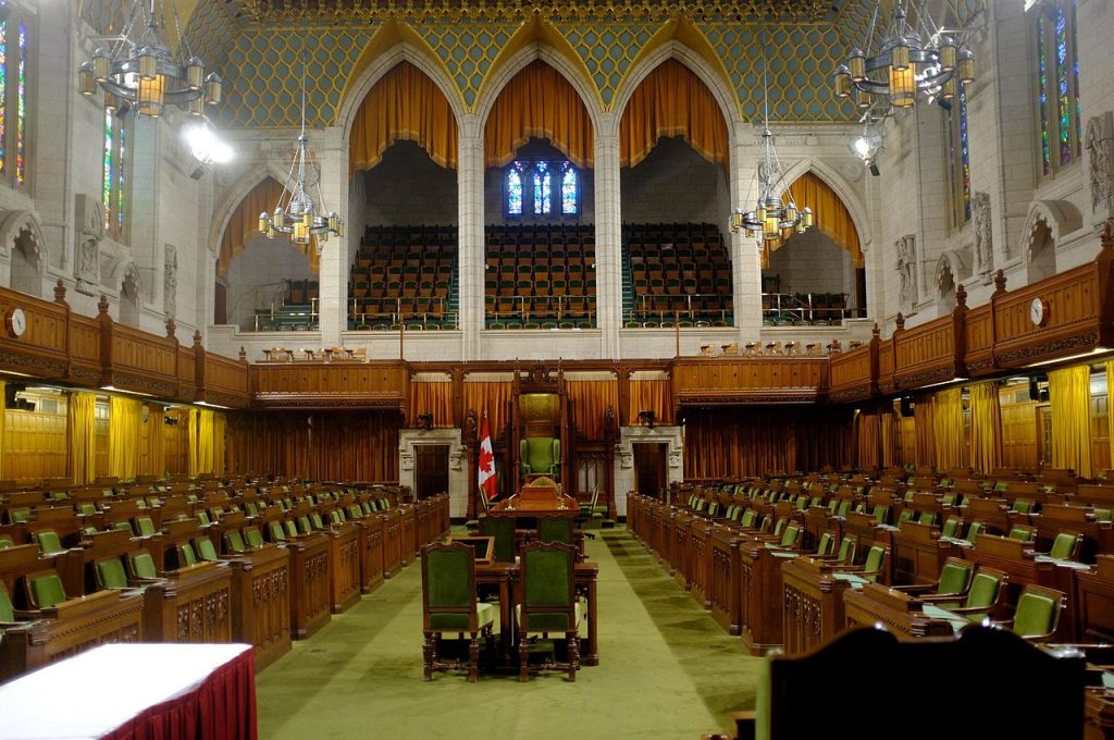 Photo of the inside of the house of commons